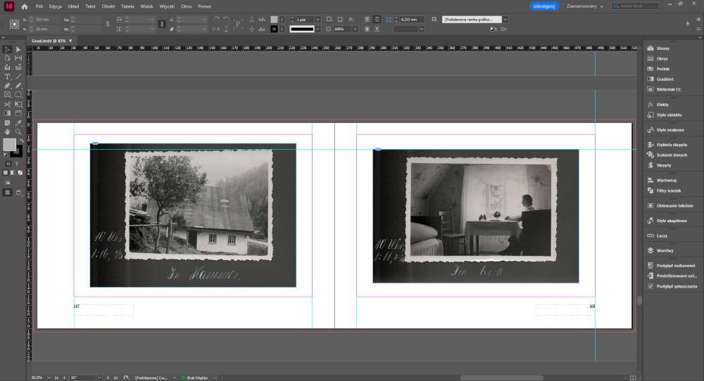 Screeh shot programu InDesign